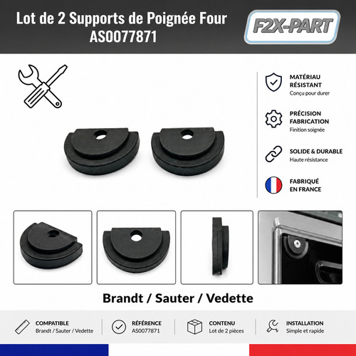 Lot supports poignée four - 2,